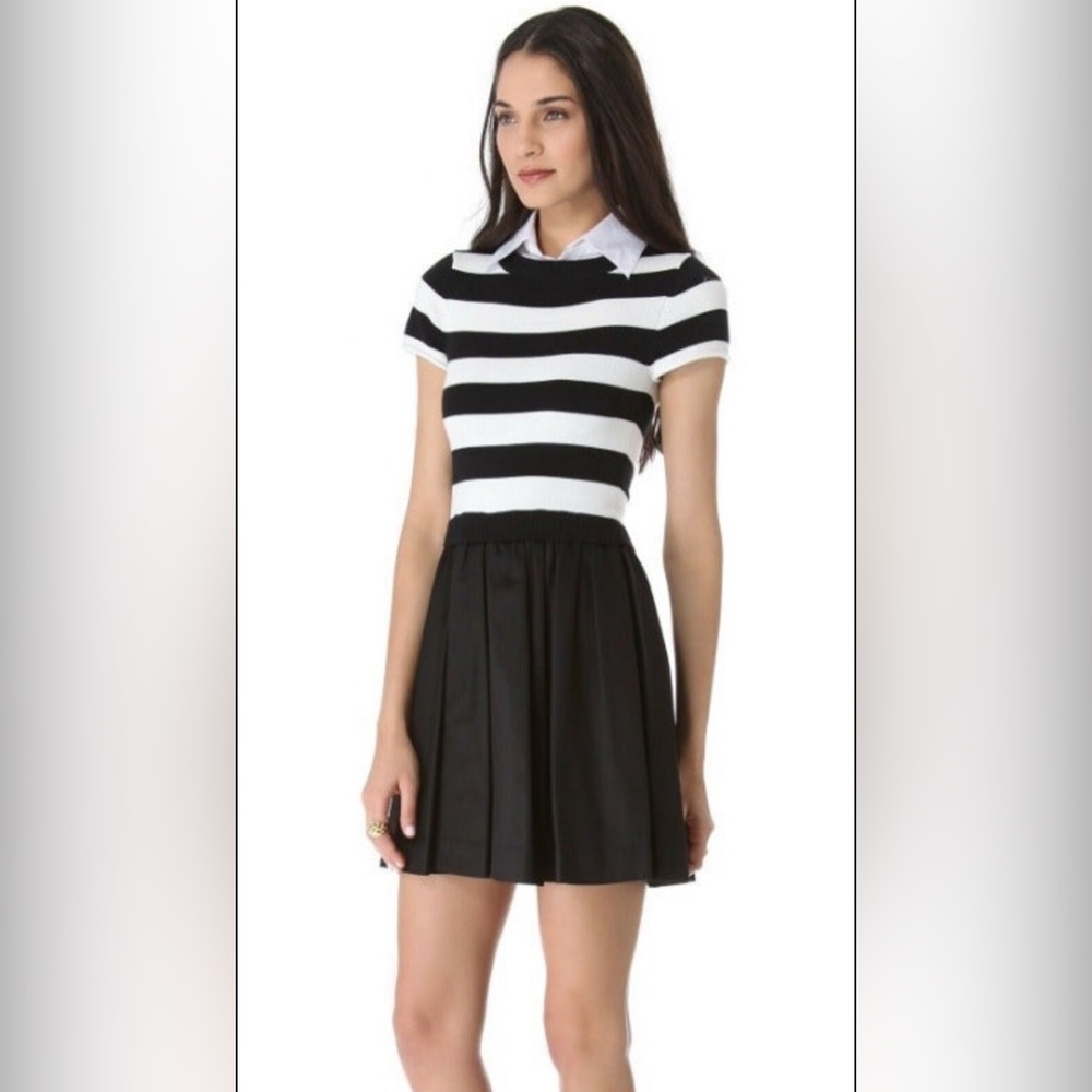 Alice & Olivia Striped knit dress